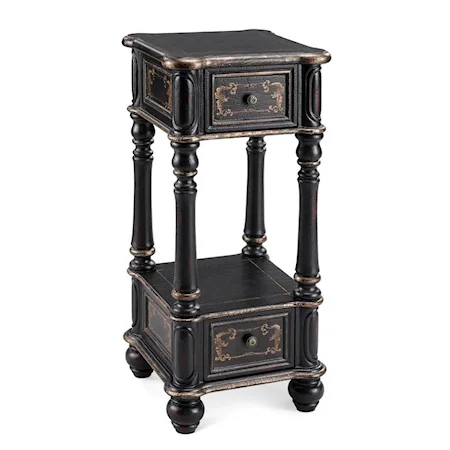 Traditional 2 Drawer Side Table